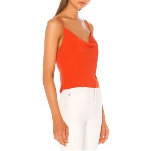 Red Cowl Neck Cami Top
